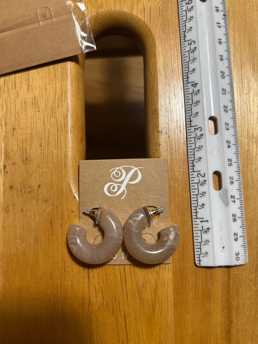 Brown Hoop Statement Earrings